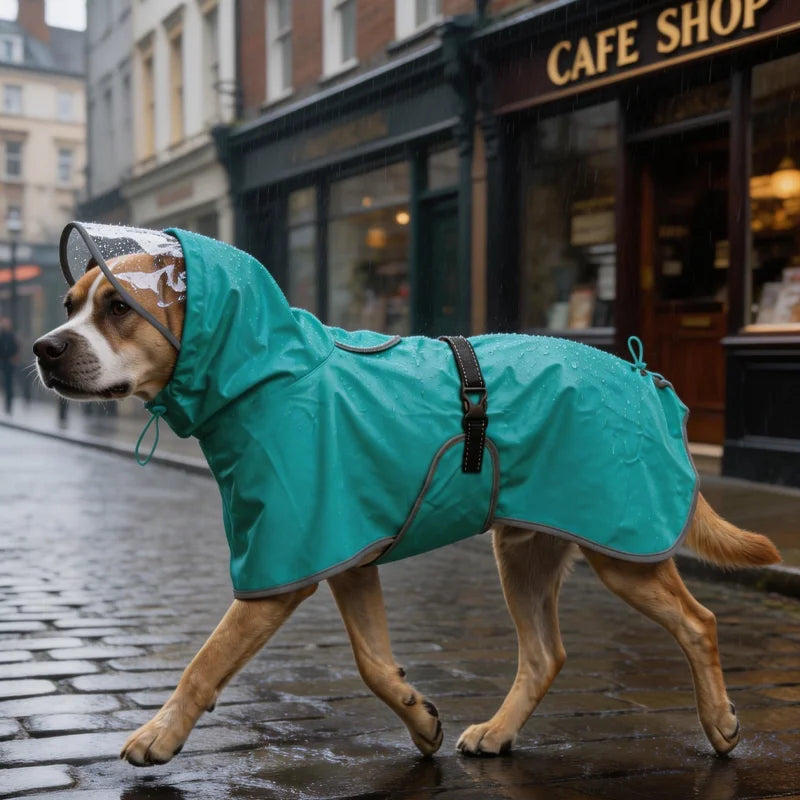 Chubasquero Reflectante con Capucha para Perros Medianos y Grandes