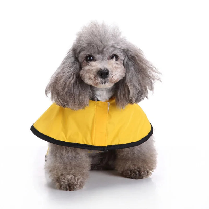 Chubasquero Amarillo Reflectante con Capucha para Perros