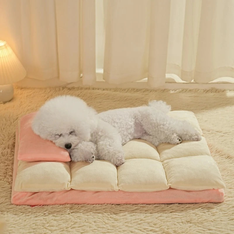 Cama Acolchada para Perros y Gatos – Suave y Lavable