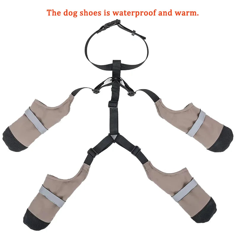 Botas Antideslizantes para Perro con Correas de Sujeción