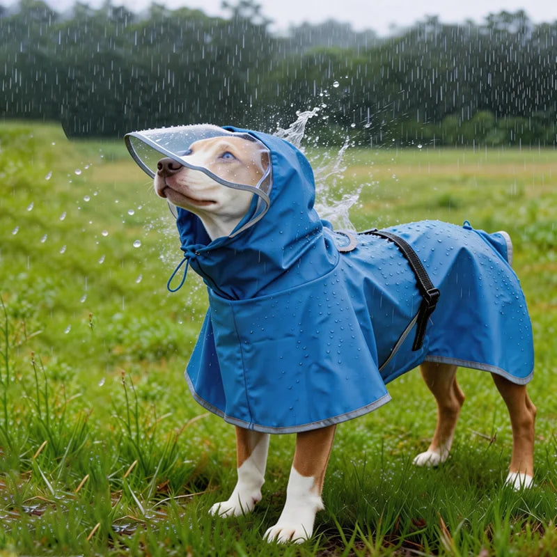 Chubasquero Reflectante con Capucha para Perros Medianos y Grandes