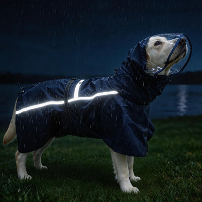 Chubasquero de Doble Capa con Capucha Desmontable para Perro