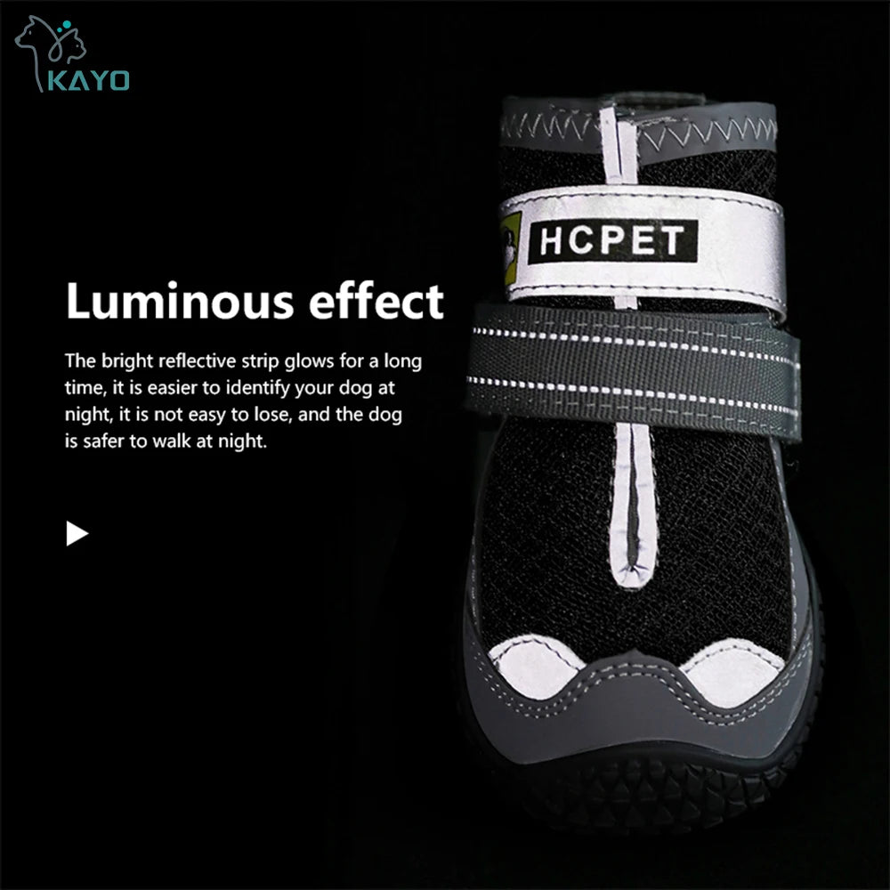 Botas Reflectantes Antideslizantes para Perro – 4 Piezas