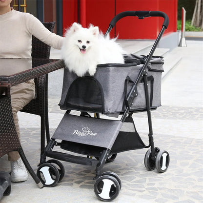 Cochecito de paseo y transporte con funda para la lluvia.