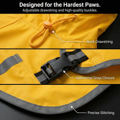 Chubasquero Reflectante con Capucha para Perros Medianos y Grandes