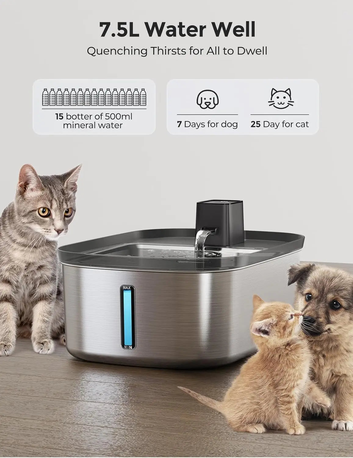 Fuente de Agua Inteligente para Mascotas