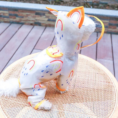 Chubasquero Transparente con Capucha para Perro Pequeño
