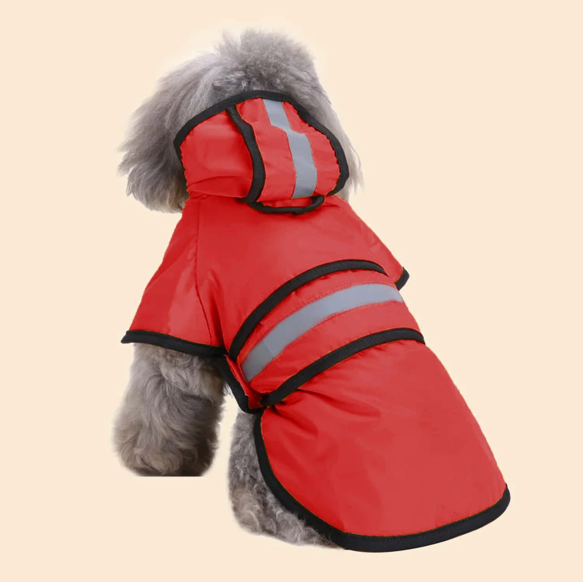 Chubasquero Reflectante con Capucha para Perro