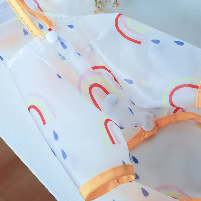 Chubasquero Transparente con Capucha para Perro Pequeño