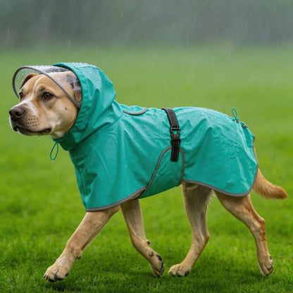 Chubasquero Reflectante con Capucha para Perros Medianos y Grandes