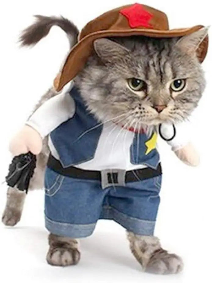 Disfraz de Vaquero para Gatos - Traje Divertido Estilo Occidental