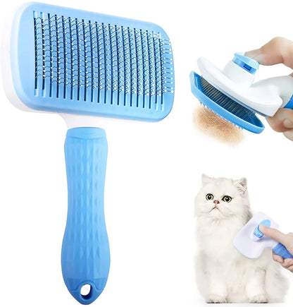 Cepillo Quitapelo para Perros y Gatos, Cepillo de Aseo Autolimpiante