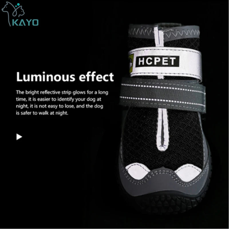 Botas Reflectantes Antideslizantes para Perro – 4 Piezas