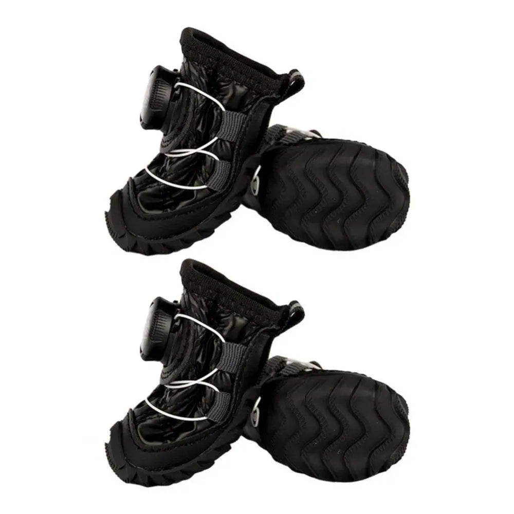 Botas para Perro con Ajuste de Perilla y Forro Suave – 4 Piezas