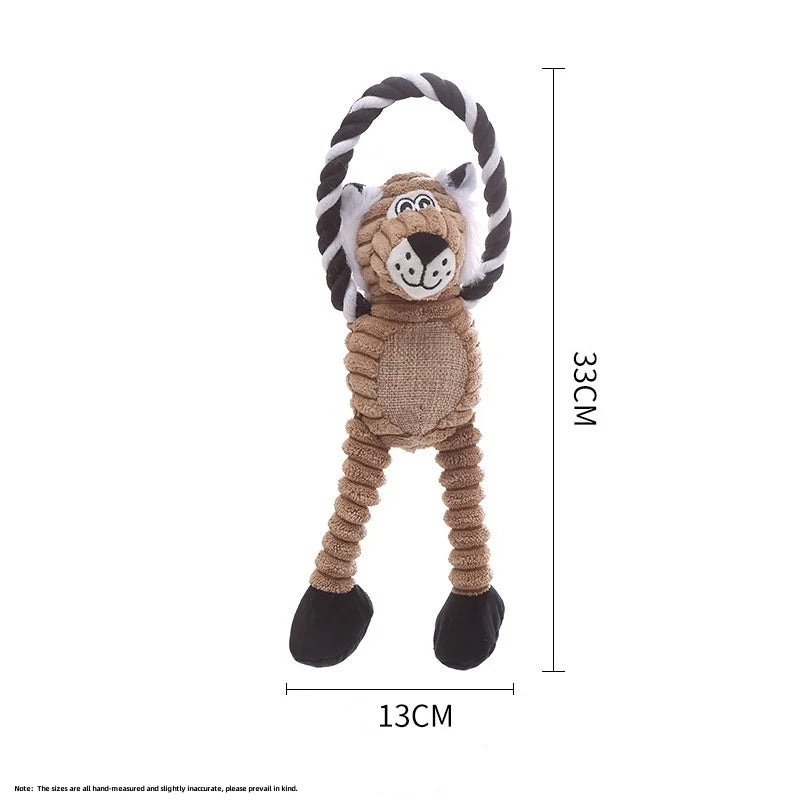 Juguete de Peluche Chirriante para Perro – Diseño de Hueso con Animalito