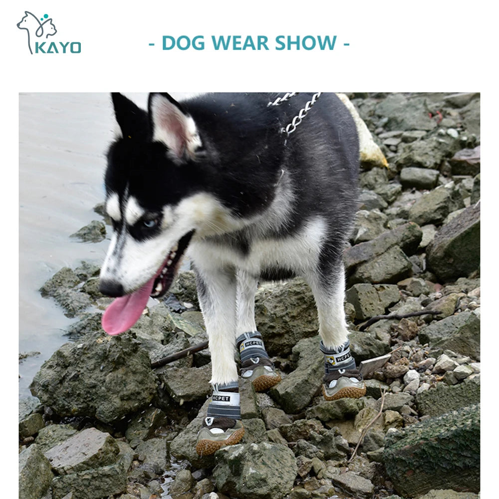 Botas Reflectantes Antideslizantes para Perro – 4 Piezas