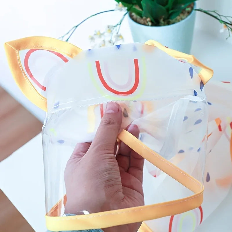 Chubasquero Transparente con Capucha para Perro Pequeño