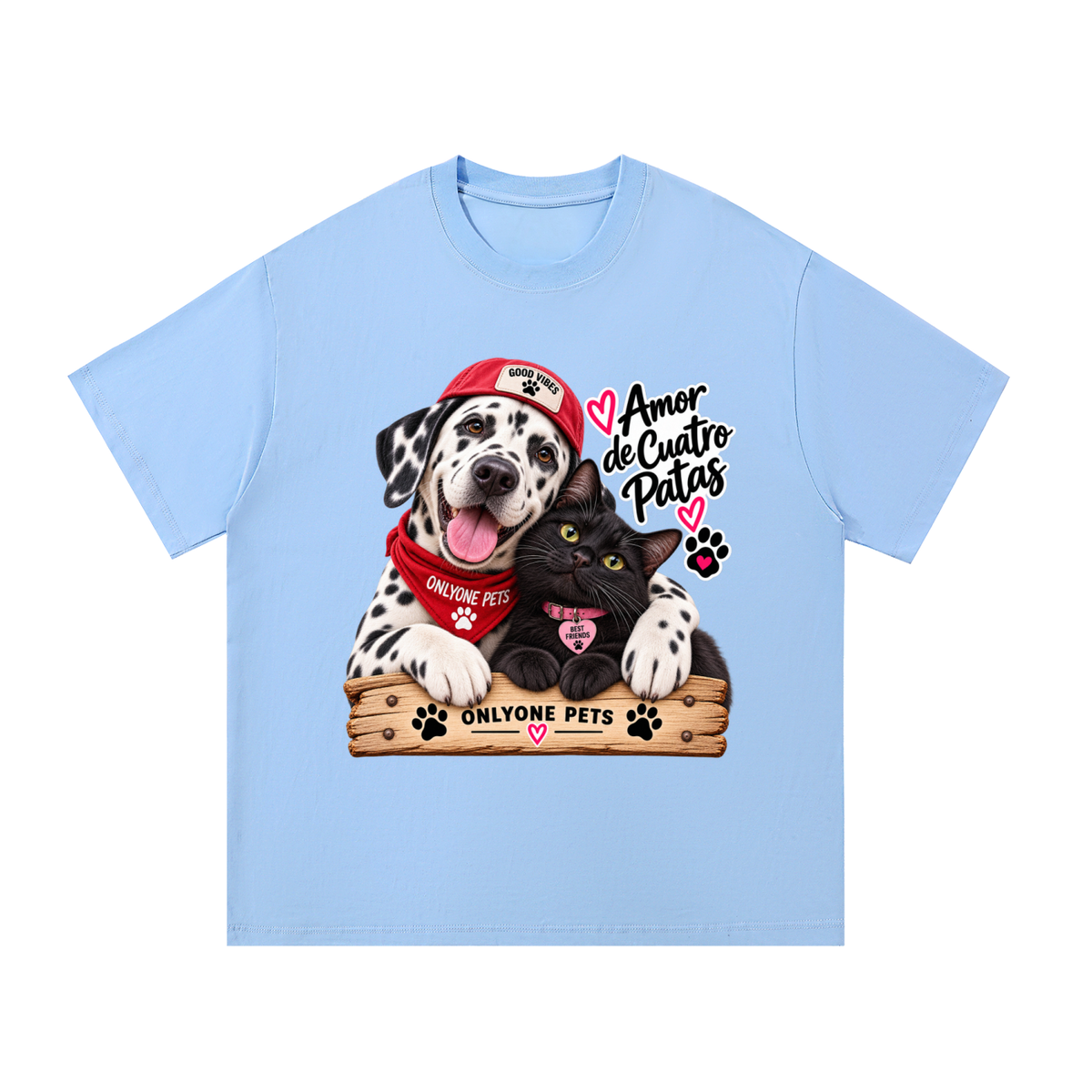 Camiseta 100% Algodón “Amor de Cuatro Patas” – OnlyOne Pets