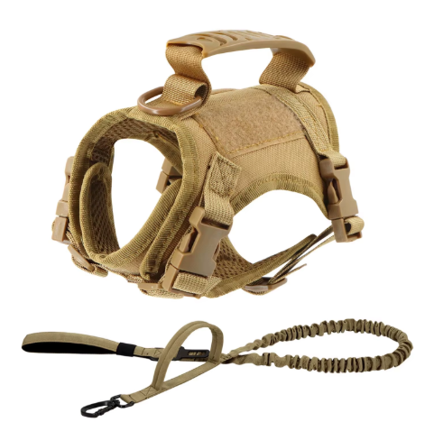 Arnés Táctico tipo chaleco ajustable para entrenamiento y paseos.