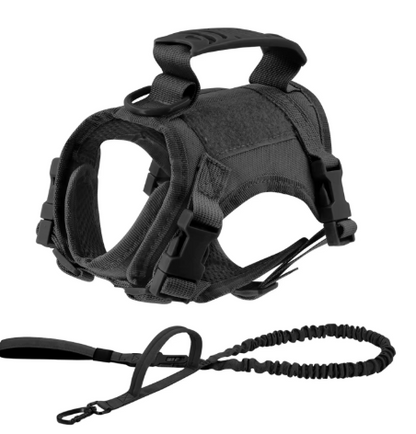 Arnés Táctico tipo chaleco ajustable para entrenamiento y paseos.