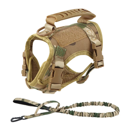 Arnés Táctico tipo chaleco ajustable para entrenamiento y paseos.