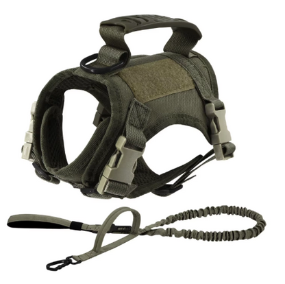 Arnés Táctico tipo chaleco ajustable para entrenamiento y paseos.