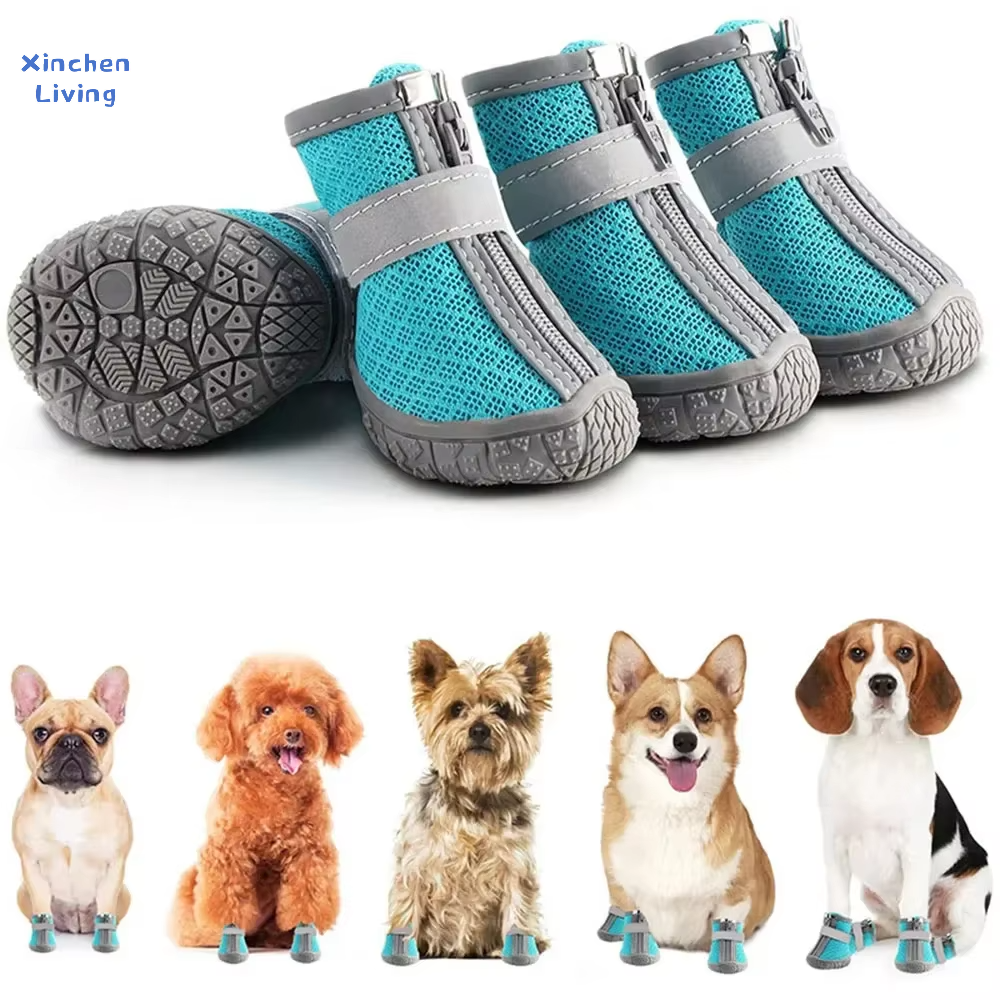 Botas de Malla para Perro con Suela Antideslizante y Detalles Reflectantes