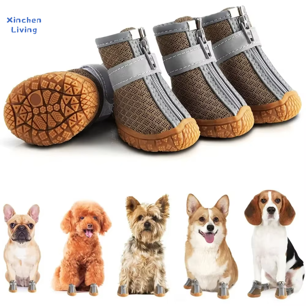Botas de Malla para Perro con Suela Antideslizante y Detalles Reflectantes